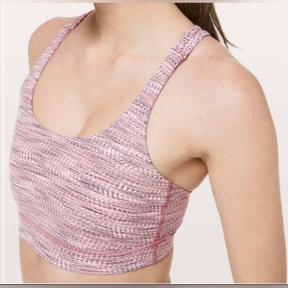 #148 Lululemon Energy Bra Arrow Jacquard Antique Bark Copper Coil - Size 10